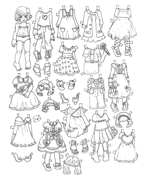 Paper Doll Coloring Pages 🖌 To Print And Color