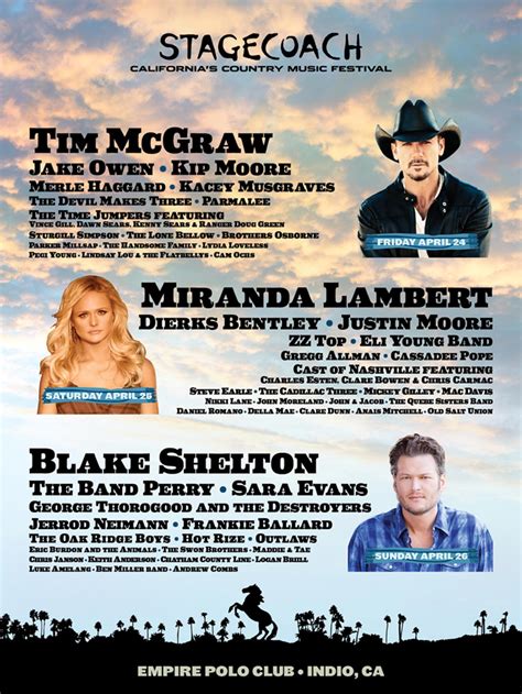 Stagecoach Californias Country Music Festival Announces 2015 Lineup