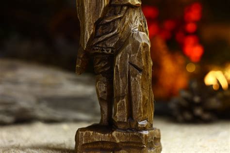 Loki Norse God Wood Figurine Loki Norse Gods Wooden Statue Etsy