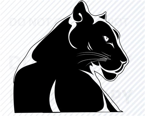 Buy Black Panther Head Svg Files Black And White Vector Images Online In