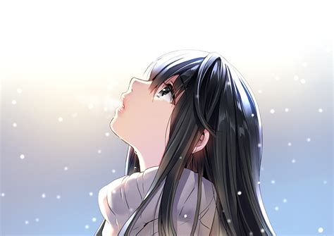 Black Haired Anime Girl Crying