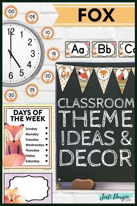 Fox Classroom Theme Decor Ideas For Elementary Teachers Back To School