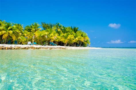 South Water Caye In Belize Small Caribbean Paradise Island With