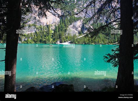 Braies Lake Stock Photo Alamy