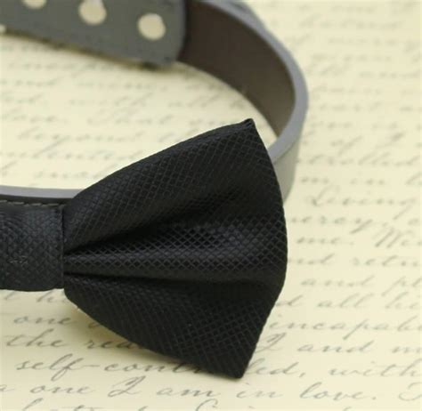 Black Dog Bow Tie Collar Pet Wedding Accessory Dog Lovers Black Bow