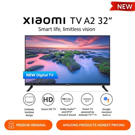 Jual Xiaomi Mi Tv A2 32 Inch Smart Android Tv Digital Hd Dvb T2 Android 11 Shopee Indonesia
