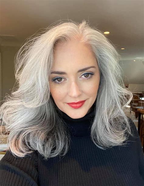 Pin By Shar On Grey Not Far Away In 2023 Silver White Hair Grey Hair And Makeup Long Gray Hair