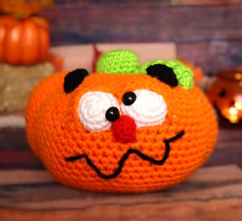 Pumpkin Crochet Doll Halloween Orange Pumpkin Crochet Halloween Pumpkin