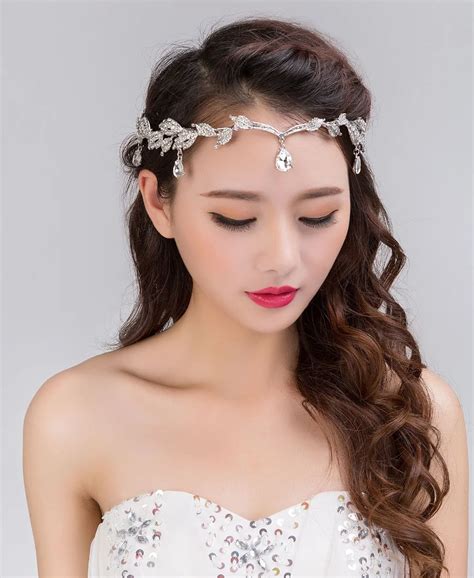 Shiny Crystal Frontlet Bridal Hair Accessories Crown Bride Forhead Wedding Prom Princess Party