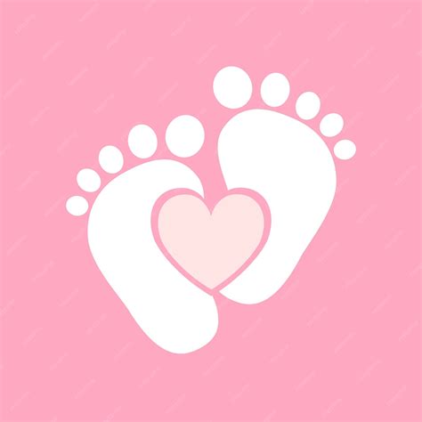 Premium Vector Baby Footprints Vector Illustration