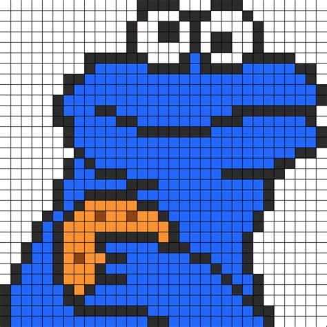 Cookie Monster Perler Bead Pattern Bead Sprites Characters Fuse