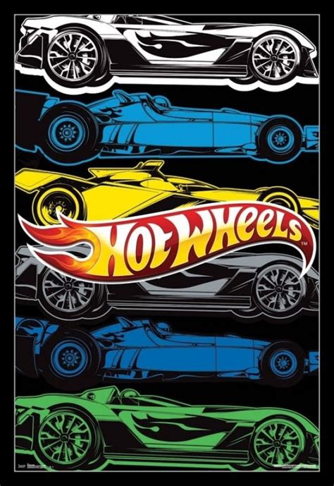 Hot Wheels 24x36 Laminated And Framed Poster Print 22 X 34 Walmart