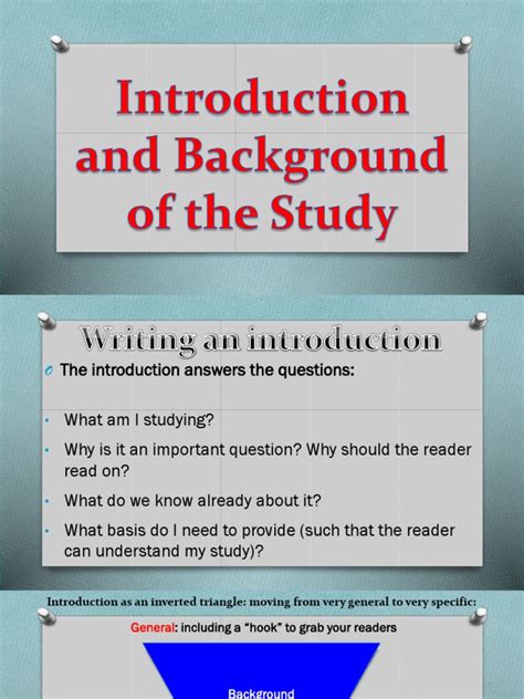 Introduction And Background Of The Study Pdf Understanding Science