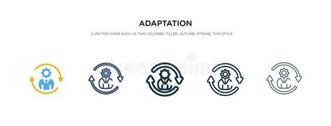Adaptation Icon In Different Style Vector Illustration Two Colored And