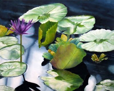 Marina Petro Adventures In Daily Painting From The Deep Water Lily