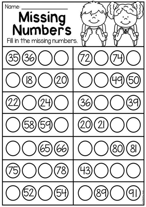 Kids Numbers Worksheets