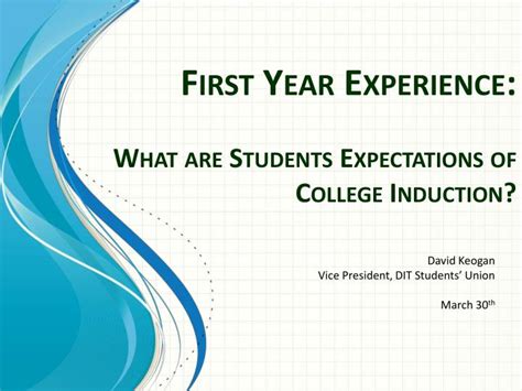 Ppt First Year Experience What Are Students Expectations Of College