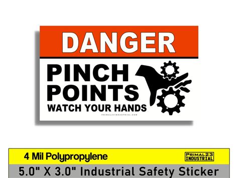 Pinch Point Safety Stickers