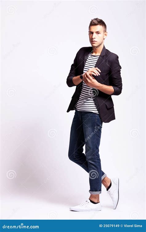 Young Fashion Man In A Pose Stock Image Image Of Attractive