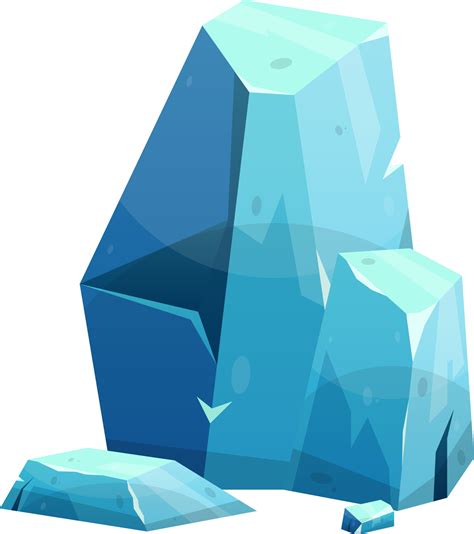 Azul Hielo Cristal En Dibujos Animados Estilo 21608658 Png