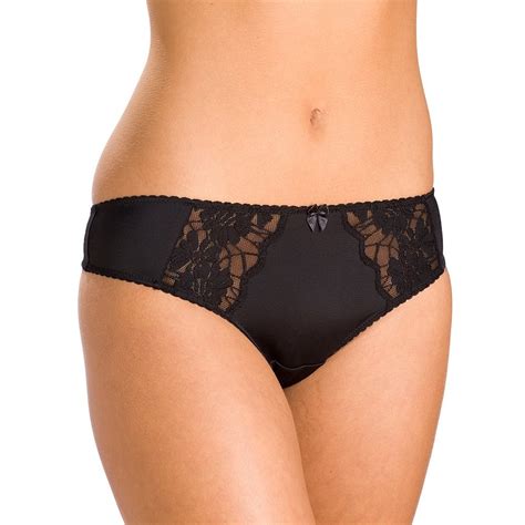 New Ladies Camille Lingerie Lace Thongs Womens Black Underwear Sizes 10 20 Uk