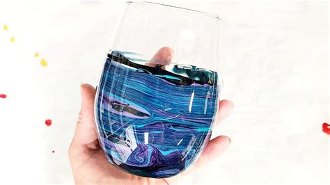 Acrylic Pour Wine Glass Youtube