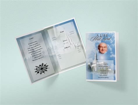 trifold funeral program funeral templates funeral