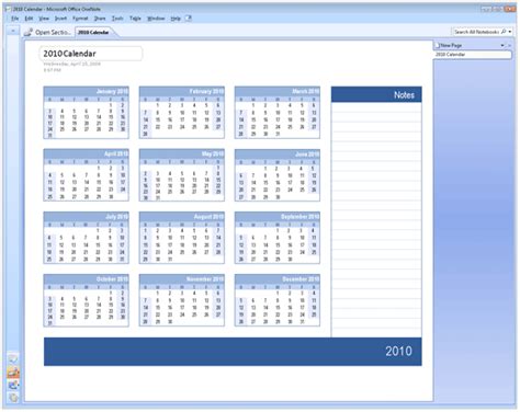 Download 2010 Calendar Templates For Microsoft Office 20072003