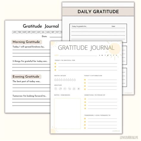Free Printable Daily Gratitude Journal Template With Prompts ⋆ Love Our