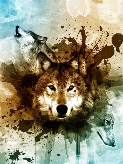 Wolf Painting In Photoshop By Djaanssen On Deviantart