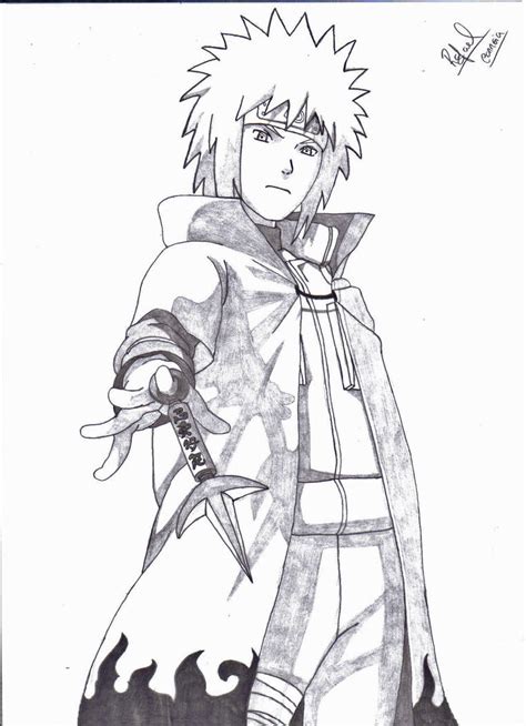 Minato Namikaze Sketch By Ruledragon On Deviantart