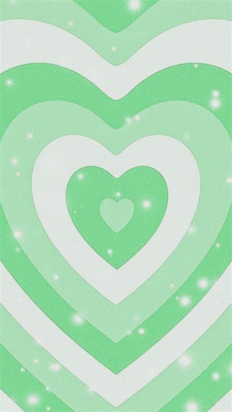 Y2k Hearts Wallpaper Green In 2021 Cute Patterns Wallpaper Heart