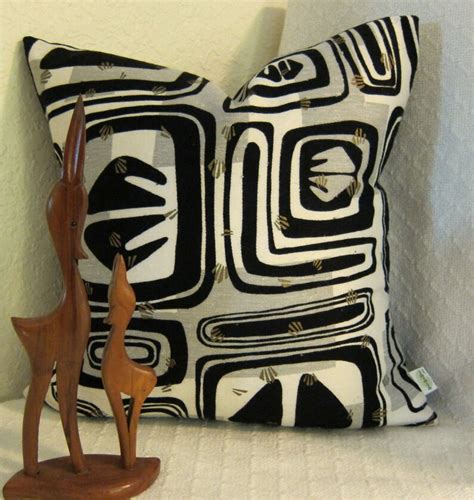 Mid Century Modern Pillow Cover Nubby Vintage Textile Art Etsy
