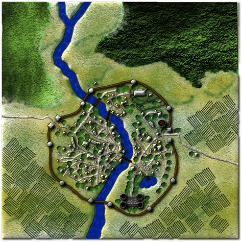 Creating Fantasy City Maps For Roleplaying Games With Gimp 28 21012