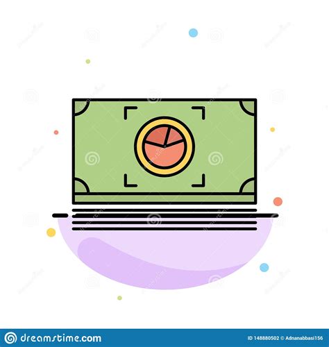 Money Bundle Cash Dollar Abstract Flat Color Icon Template Stock
