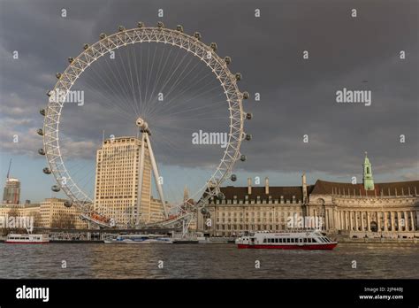 The London Eye In England The Uk Stock Photo Alamy