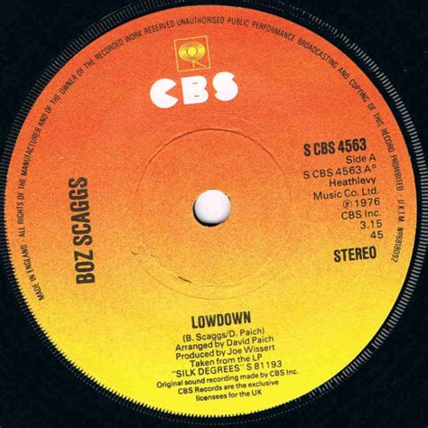 Boz Scaggs Lowdown 1976 Solid Centre Vinyl Discogs