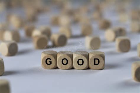 Good Cube With Letters Sign With Wooden Cubes Stock Image Image Of