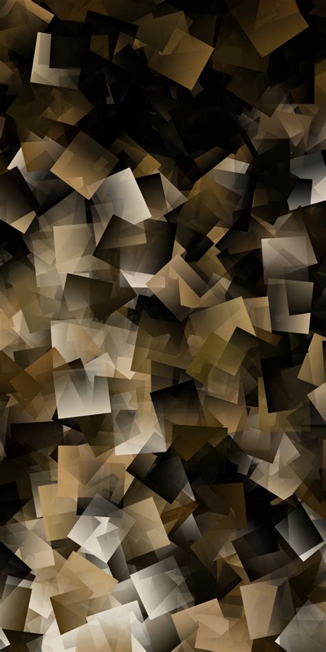 Download 1080x2160 Wallpaper Abstract Squares Yellow Dark Cubes
