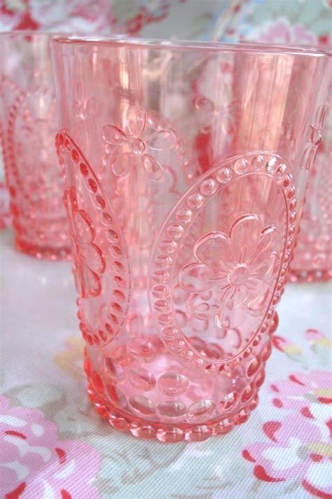 Target Tuesday Pretty Pink Glasses Pink Drinking Glasses Pink Glassware Pink Glass
