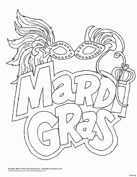 Mardi Gras Coloring Free Print Outs Coloring Pages
