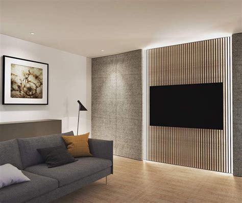 Acoustic Natural Oak Slat Wood Wall Panels Sound Proof Wall