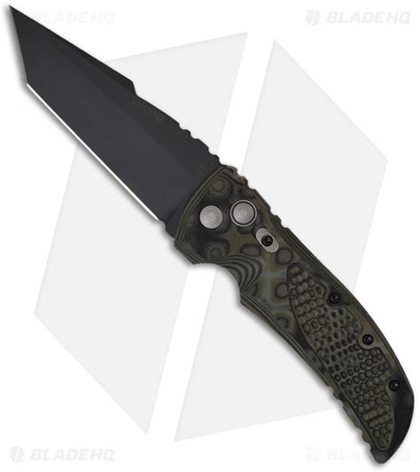 Hogue Knives Ex A01 Automatic Knife Tanto Green G10 4 Black Blade Hq