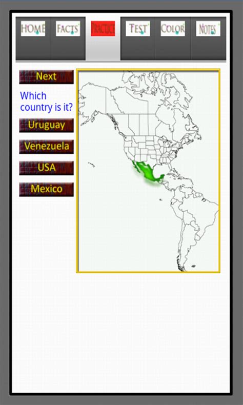 North And South America Map Quizamazoncaappstore For Android