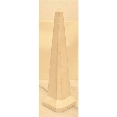 Plaster Faux Limestone Obelisk Chairish