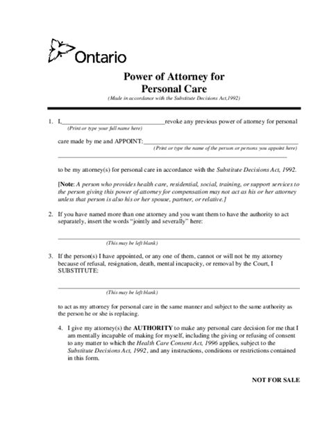 Your online notary public & virtual commissioner. Power of Attorney Ontario Template