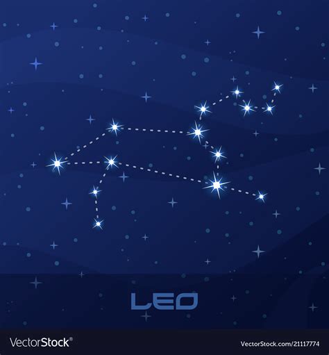 Constellation Leo Astrological Sign Royalty Free Vector