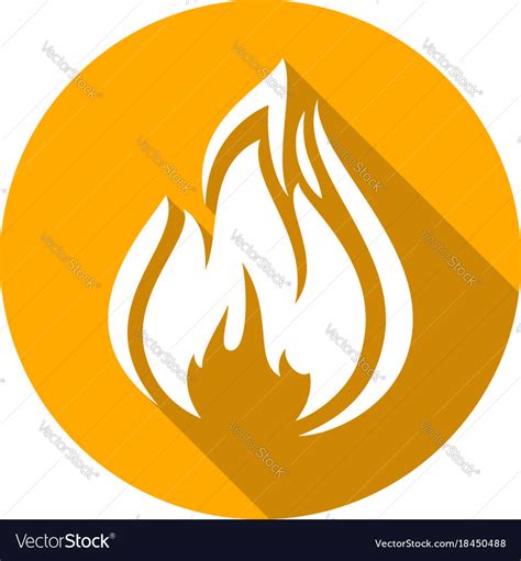 Fire Bonfire Flame Circle Shape Royalty Free Vector Image