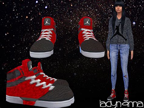 Sims 4 Jordan Cc Shoes Nike Air Hype 2000 Black Women Full Lucky