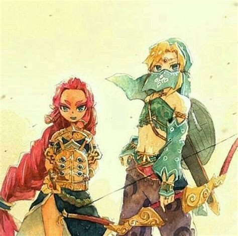 Riju And Link Personagens De Anime A Lenda De Zelda Anime